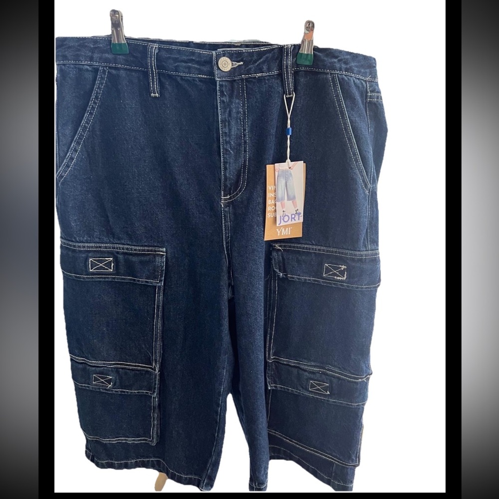 YMI Women's DenimJort Version Vintage Inspired Baggy Fit Size 13